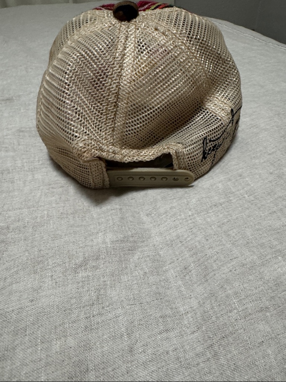 Louis Vuitton emblem Multicolor Striped & Leopard Accent Trucker Hat - Picture 6 of 6